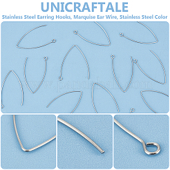 200 шт. крючки для сережек из нержавеющей стали 304&nbsp;STAS-UN0058-49