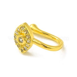 Прозрачная клипса для глаз лошади из кубического циркония на кольцах в носу&nbsp;LS-AJEW-F059-01G