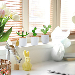 3 шт. 3 стиля лэмпворк кактус украшение для витрины&nbsp;DJEW-DC0001-16B