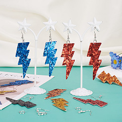 Наборы для изготовления висячих сережек из искусственной кожи с молнией своими руками&nbsp;DIY-TA0010-70B