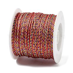 Пятицветный плетеный шнур из полиэстера для ювелирных изделий&nbsp;OCOR-G015-05A-01