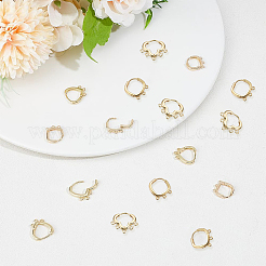 16 шт. 4 стиля латунных сережек-колец&nbsp;KK-BBC0014-50