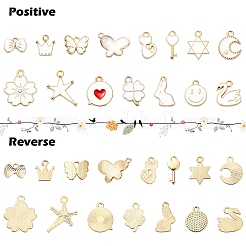 30шт 15 стиля подвески из сплава с эмалью&nbsp;ENAM-YW0004-19