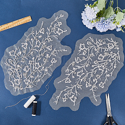 Кружевные аппликации из цветочных бисера&nbsp;DIY-WH0304-958