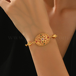 Браслеты из латуни в богемном стиле с микропаве из кубических цирконий&nbsp;FB1752