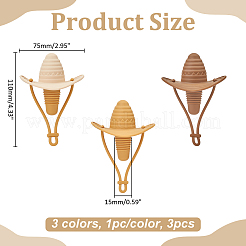 3 шт. 3-х цветные силиконовые пробки для бутылок красного вина&nbsp;SIL-ME0001-12