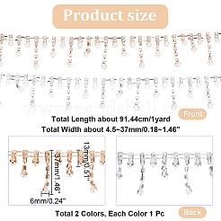 2 ярд двухцветных цепочек со стразами&nbsp;CH-WR0001-02