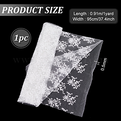 Хлопчатобумажная ткань с цветочной вышивкой&nbsp;AJEW-WH0314-729A