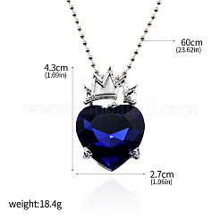 Ожерелья из сплава со стразами в форме короны и сердца&nbsp;FS-WGC3330-02