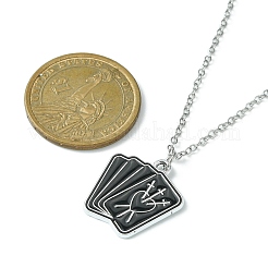 Ожерелья с подвеской из эмали из сплава пентаграммы/гроба/книги в готическом стиле&nbsp;NJEW-JN04362