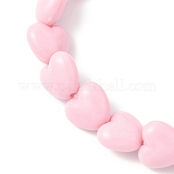 Акриловые эластичные браслеты в форме сердца&nbsp;BJEW-JB12640