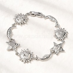 Латунь ссылка браслеты для женщин&nbsp;LS-BJEW-C118-01P