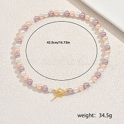 Элегантные стеклянные жемчужины круглые бусины металлические ot ожерелья для женщин&nbsp;DC4506