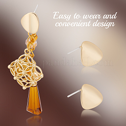 20 шт. латунные серьги-гвоздики&nbsp;KK-PH0005-02