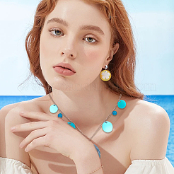 42 шт. подвески из натуральной ракушки капиз&nbsp;SSHEL-SC0001-44