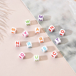 Белые непрозрачные акриловые бусины&nbsp;SACR-YW0001-20