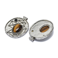 Естественно тигровый глаз овальной подвески&nbsp;G-Q165-03AS-02