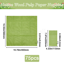 75 шт. бумажная салфетка из натуральной древесной массы AJEW-BBC0002-26
