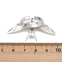 Регулируемые манжеты из нержавеющей стали 201 с открытыми кольцами для женщин&nbsp;LS-RJEW-B156-01GP