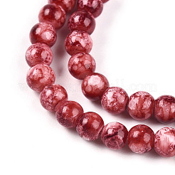 Выпечка окрашенные стеклянные бусины пряди&nbsp;DGLA-N003-4mm-A02