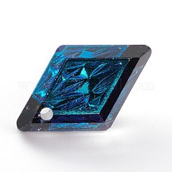 Подвески из тисненого стекла со стразами&nbsp;GLAA-J101-04B