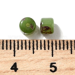 Цилиндрические бусины ручной работы в технике лэмпворк&nbsp;GLAA-D305-01B