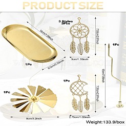 201 вращающийся карусельный подсвечник для чайной свечи из нержавеющей стали&nbsp;DJEW-CJC0002-01