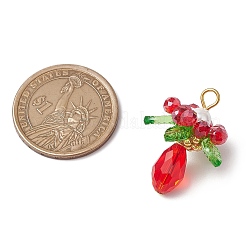 Подвески из стекла с круглыми ракушечными жемчужинами и акриловыми подвесками&nbsp;PALLOY-MZ00647