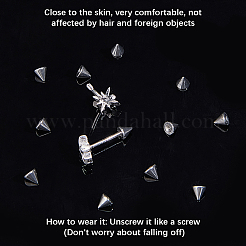 90 шт. 3 вида ушных гаек из нержавеющей стали&nbsp;STAS-BBC0006-42