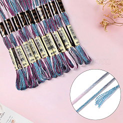 10 моток двухслойной полиэфирной нити для вышивания&nbsp;OCOR-CY0002-99C