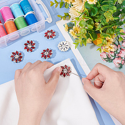 6 шт. латунные пуговицы с 1 отверстиями на ножке&nbsp;BUTT-FG0001-15D