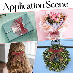 Лента из блестящей полиэстеровой сетки с пайетками длиной 9 м&nbsp;OCOR-WH20012-15F