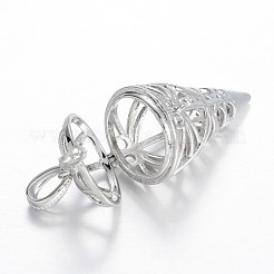 Полые латунные конусные подвески&nbsp;LS-KK-E671-27P