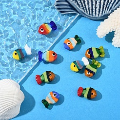 10шт 5 цвета бусины лэмпворк ручной работы&nbsp;LAMP-YW0001-62