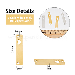 20 шт. подвески из нержавеющей стали 201 двух цветов&nbsp;STAS-DC0014-09