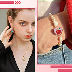 20 шт. окрашенные стеклянные бусины&nbsp;LAMP-SC0001-65