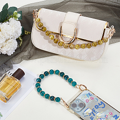 2 шт. 2 цвета 14 мм круглые смоляные бусины имитация драгоценных камней декоративные цепочки для сумок&nbsp;PURS-GA0001-01