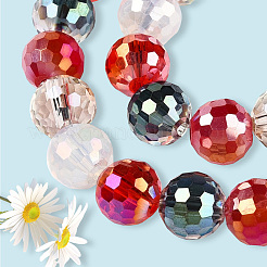 4 нити гальванизированные стеклянные бусины нити&nbsp;GLAA-PA0001-09A