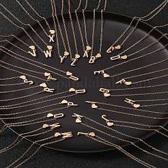 Ожерелья из сплава с подвеской в виде сердца и буквы для женщин&nbsp;NJEW-FS0001-09X