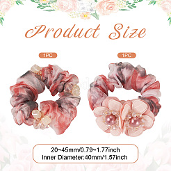 2 шт. 2 стиля шикарная однотонная французская атласная резинка для волос с косичками для элегантных причесок&nbsp;OHAR-TA0001-09