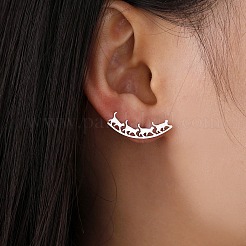 Серьги-гвоздики из нержавеющей стали 304&nbsp;EJEW-H095-03P