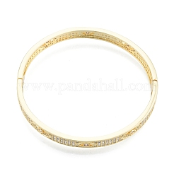 Браслет на петлях с кубическим цирконием и конским глазом&nbsp;BJEW-G651-07G-02