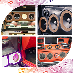 МДФ деревянное прокладочное кольцо для автомобильного динамика&nbsp;AJEW-WH0304-15