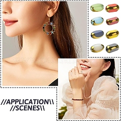 2 нити гальванизированные непрозрачные цветные стеклянные бусины нити&nbsp;EGLA-YW0005-26A