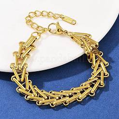 Браслеты-цепочки из нержавеющей стали 304 для женщин&nbsp;LS-BJEW-C113-01G