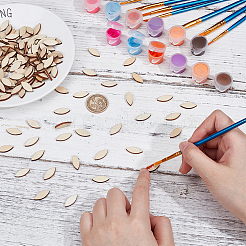 100шт конский глаз необработанный деревянный WOOD-WH0124-122B