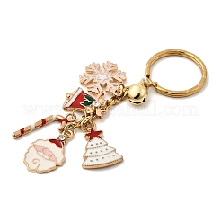 Брелки-колокольчики из латуни с эмалью из сплава&nbsp;KEYC-TA00038