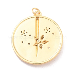 Кулоны из экологически чистой латуни с микропаве и кубическим цирконием&nbsp;KK-K268-26G
