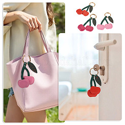 3 шт. 3-цветные брелки из искусственной кожи&nbsp;KEYC-TA0001-42