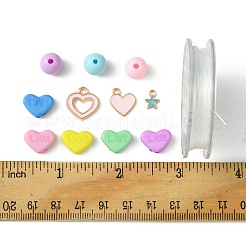 DIY круглые и сердечные акриловые бусины&nbsp;DIY-FS0006-28